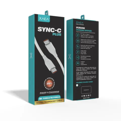 Cable Sync-C Plus Carga Rapida Xaea - Blanco