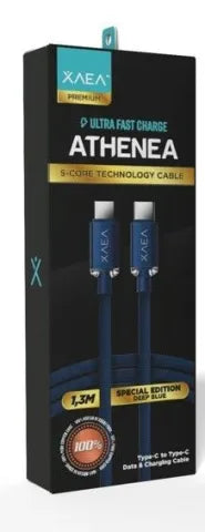 Cable Athenea Tipo C-C Carga Ultra Rapida- Xaea- Azul