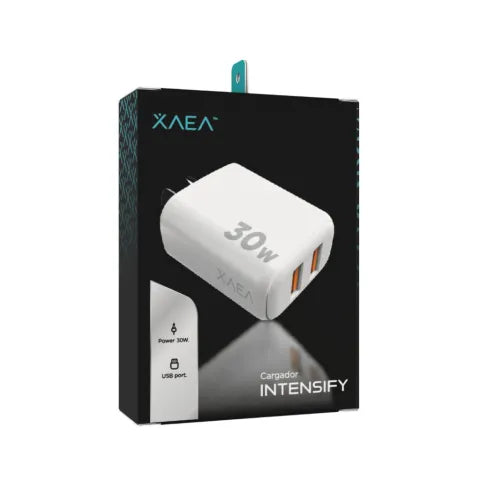 CARGADOR INTENSIFY - 2USB + CABLE LIGHTNING - XAEA -