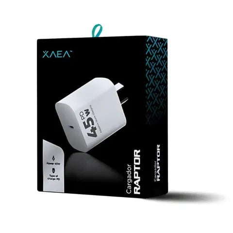 Cargador  45W USB-C PD 5.1A – Carga Ultra Rápida RAPTOR XAEA