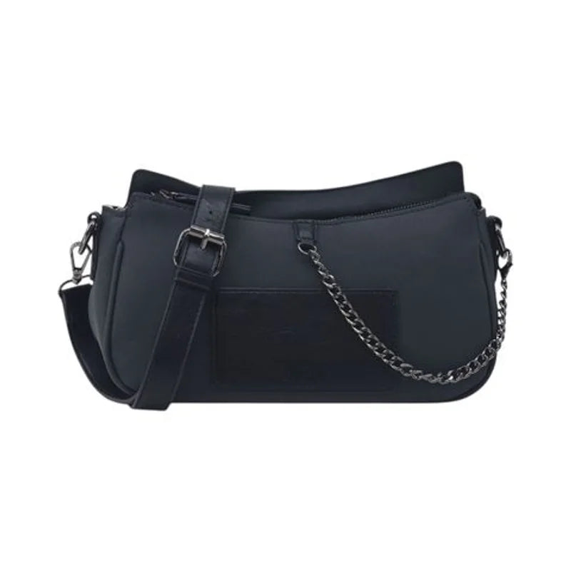 Cartera Bandolera PU Negra 16x25x10 cm Amayra - 67.0800073