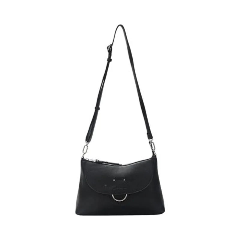 Cartera Bandolera PU Bulnes Negra 33x19x8 cm Skora - 47956