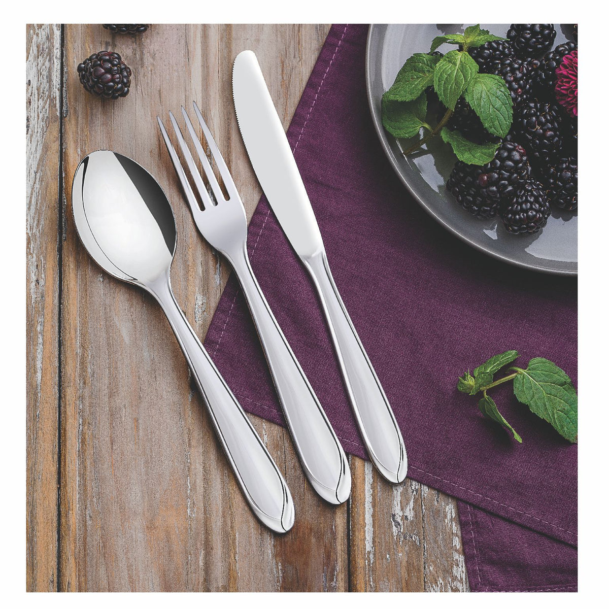 Set 12 Cucharas de Mesa Tramontina Laguna Acero Inoxidable