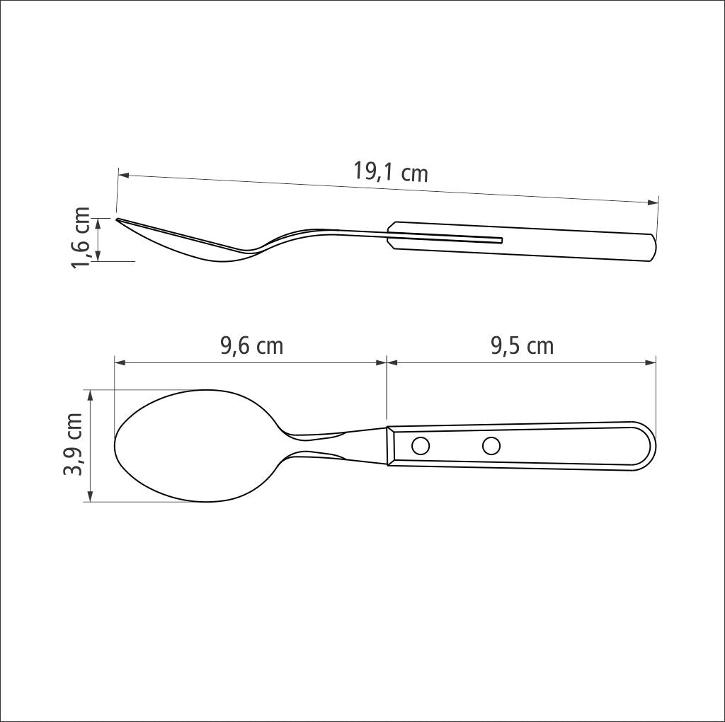 Cuchara De Mesa Tramontina Dynamic 3 Piezas Acero Inoxidable