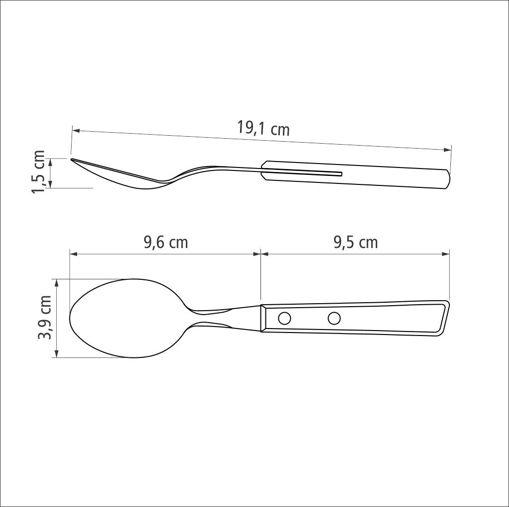 Cuchara De Mesa Tramontina Tradicional 3 Piezas Acero