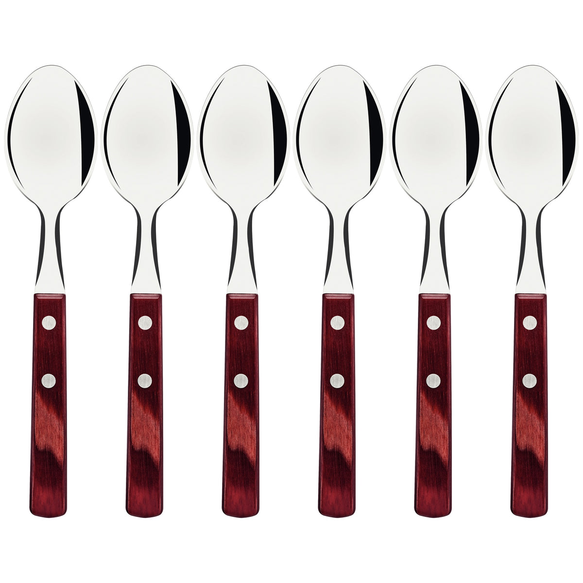 Cuchara De Mesa Tramontina Polywood 6 Piezas Acero
