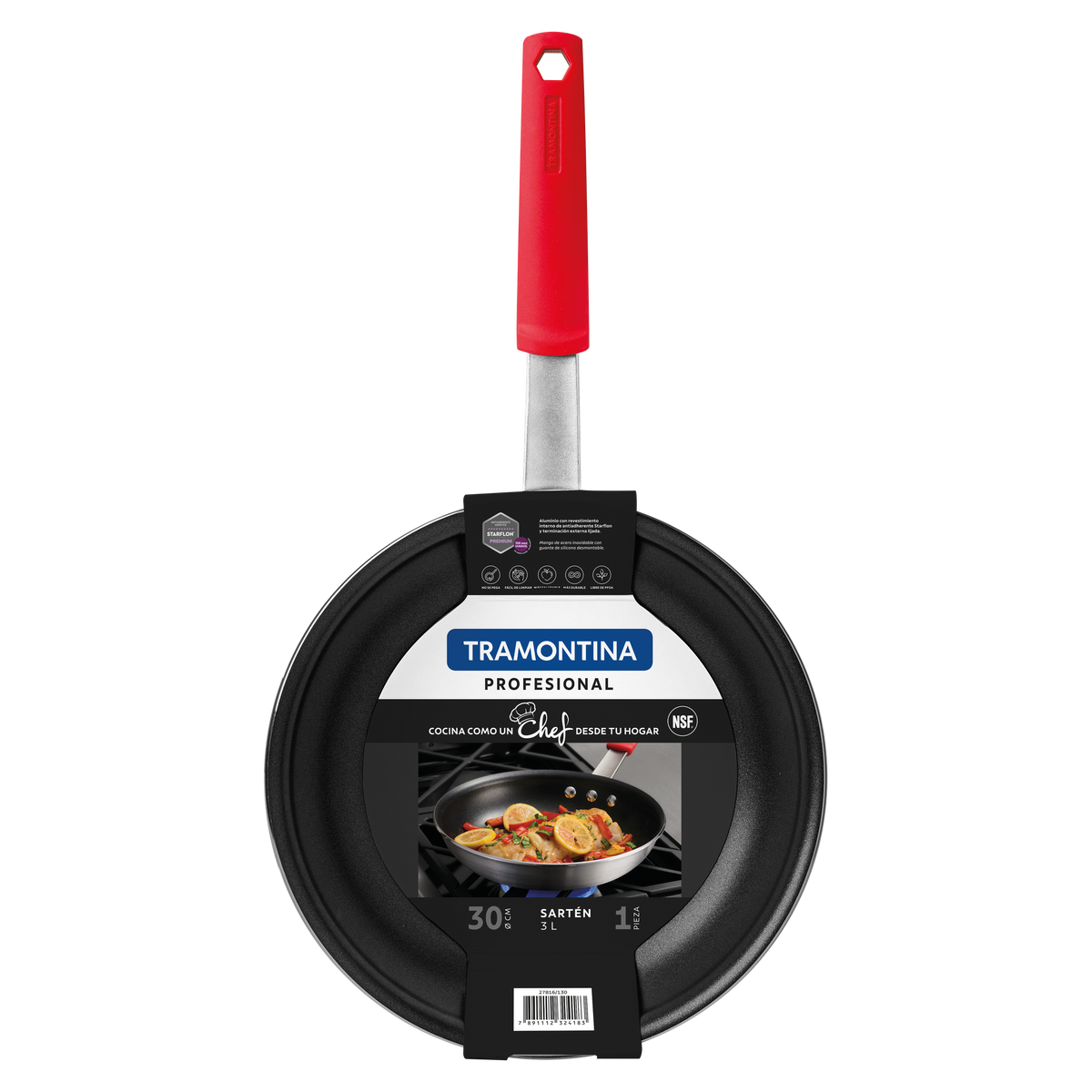 Sarten Tramontina Professional Acero Inoxidable 30 cm 3L