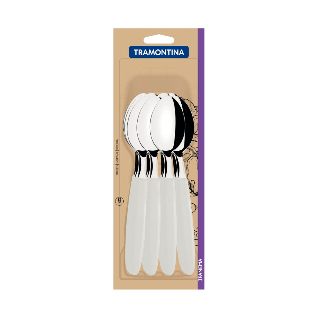 Cuchara De Mesa Tramontina Ipanema 12 Piezas Blanco Acero