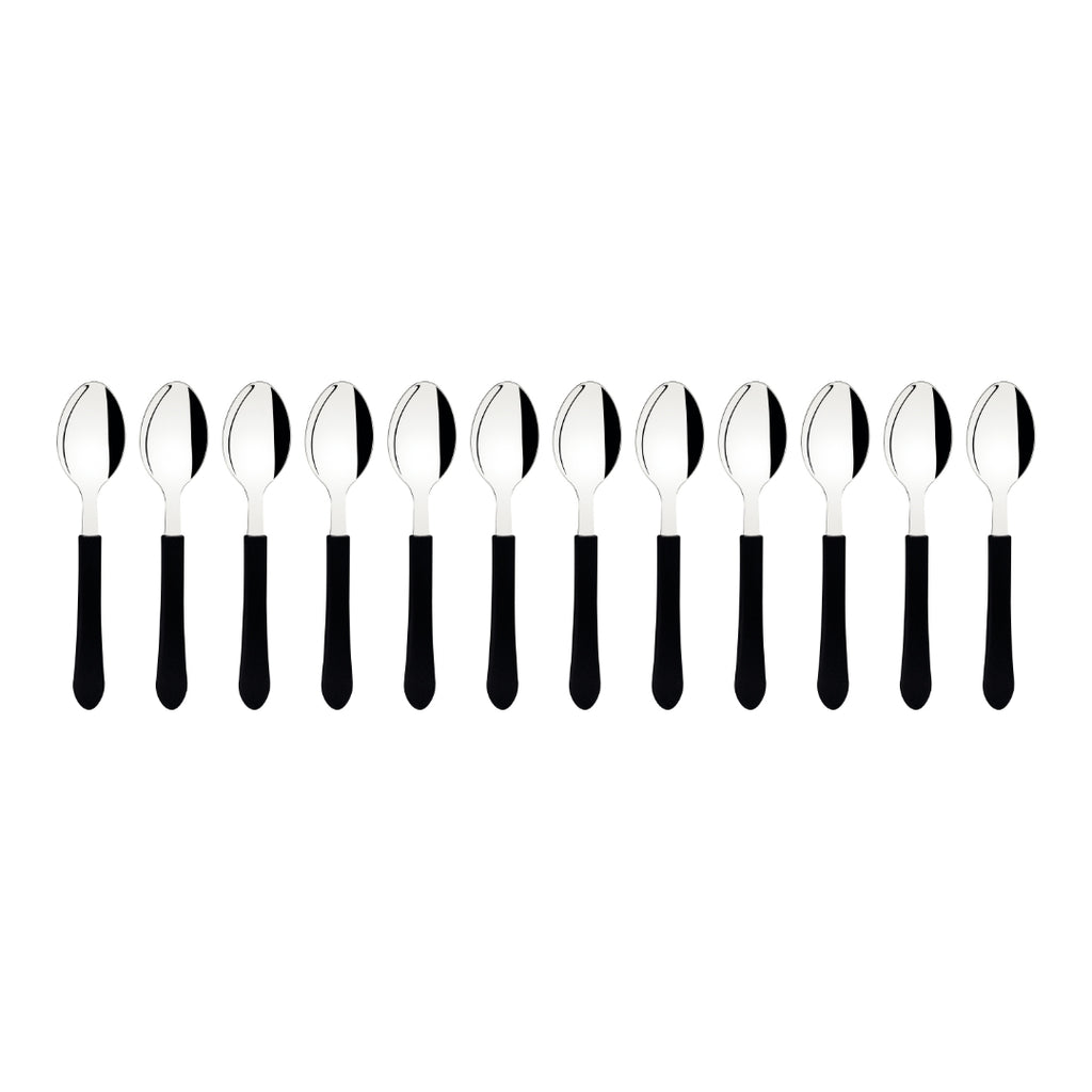 Cuchara De Mesa Tramontina Leme 12 Piezas Negro Acero