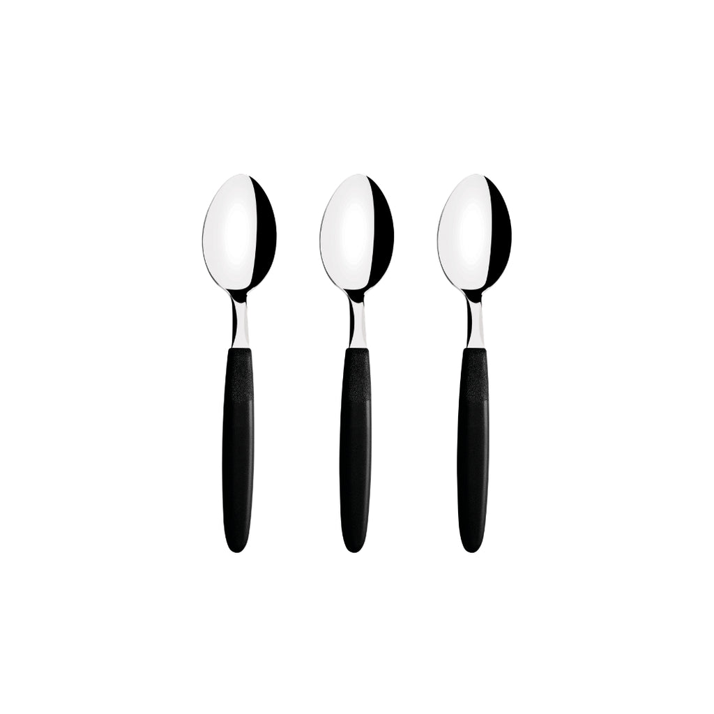 Cuchara De Mesa Tramontina Ipanema 3 Piezas Negro Acero