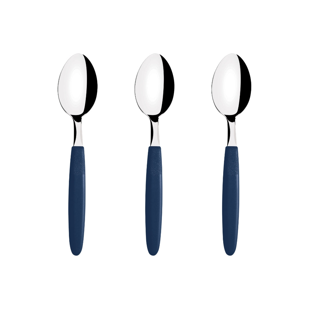 Cuchara De Mesa Tramontina Ipanema 3 Piezas Azul Acero