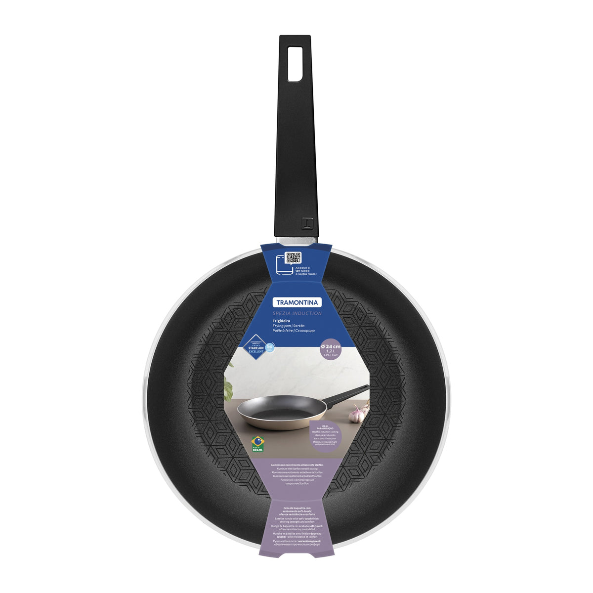 Sarten Tramontina Spezia Induccion Antiadherente 24 cm 1.2L Azul