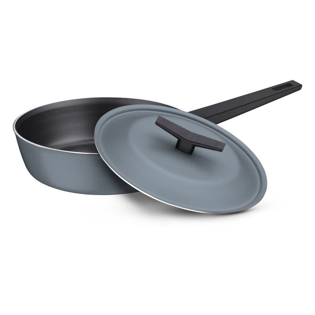 Sarten Tramontina Spezia Induccion con Tapa Antiadherente 24 cm 2.5L Azul