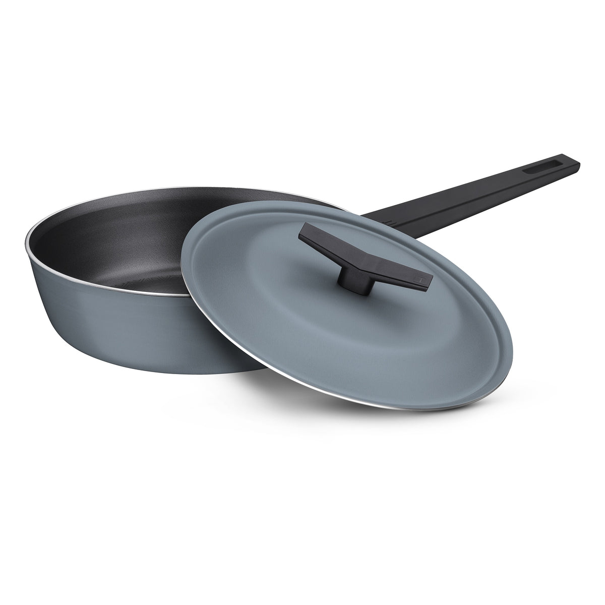 Sarten Tramontina Spezia Induccion con Tapa Antiadherente 24 cm 2.5L Azul