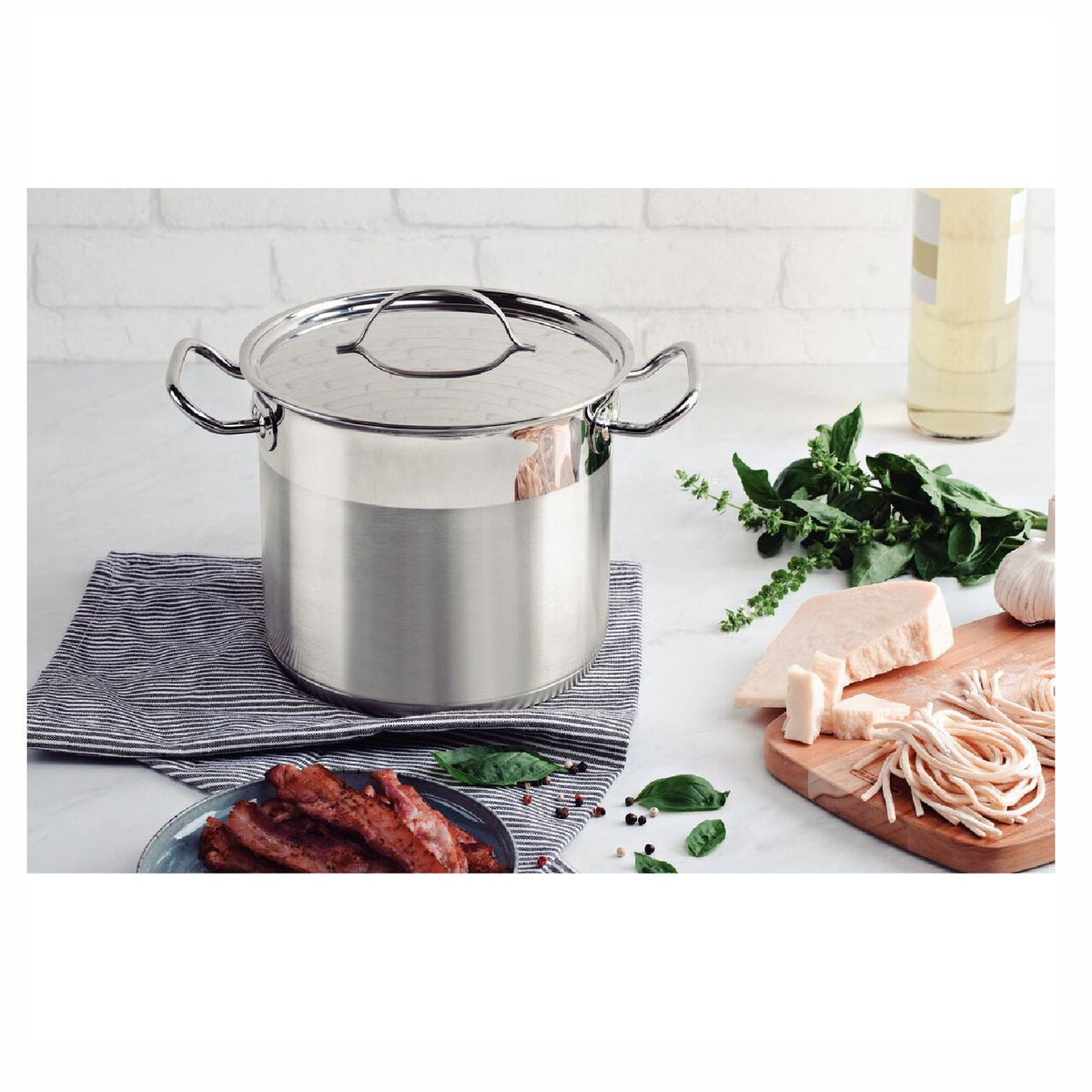 Cacerola Tramontina Professional 20 Cm Alta Acero Inoxidable