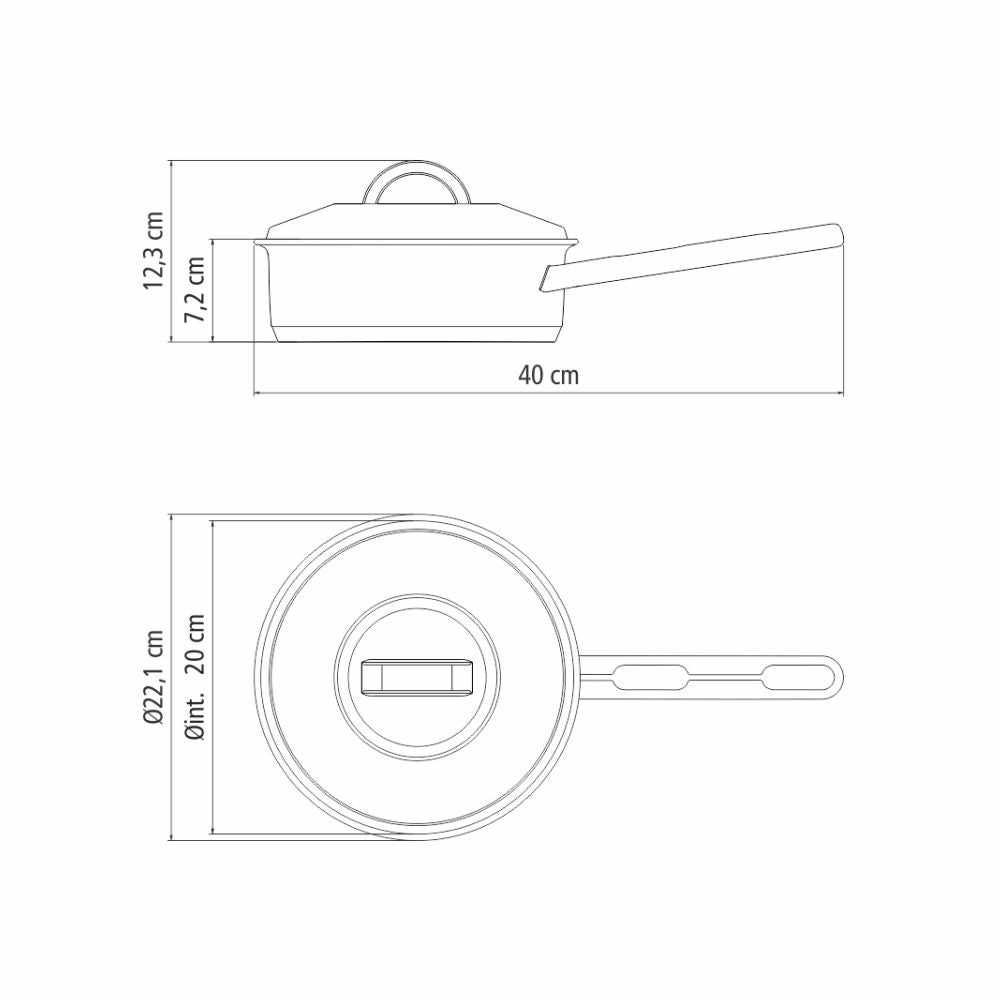 Sarten Tramontina Solar Acero Inoxidable 20 cm 2.1L