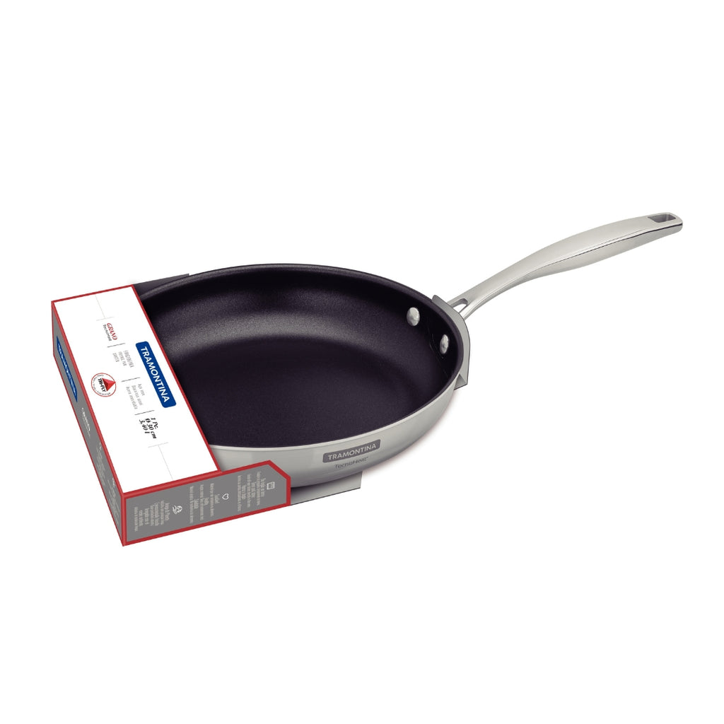 Sarten Tramontina Grano con Antiadherente Acero Inoxidable 30 cm 3.4L Y Negro