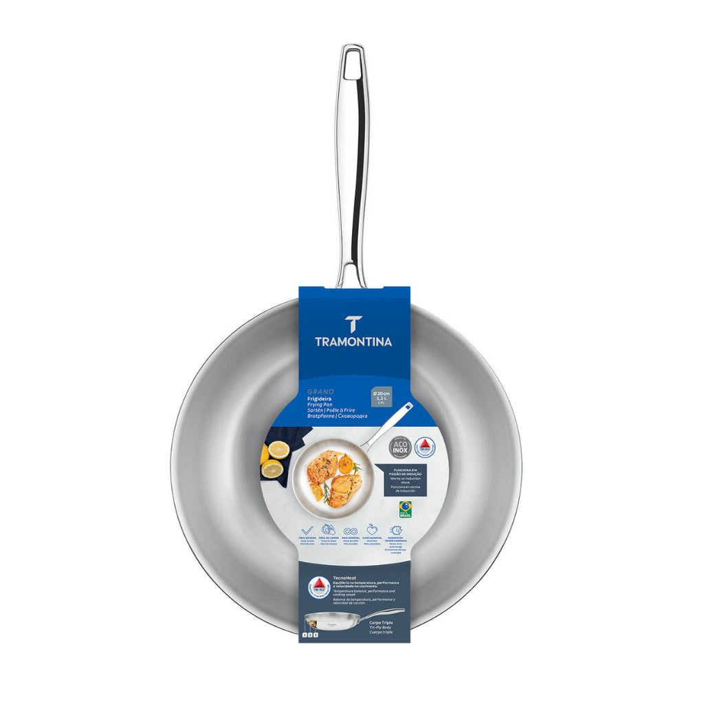 Sarten Tramontina Grano Acero Inoxidable 20 cm 1.2L