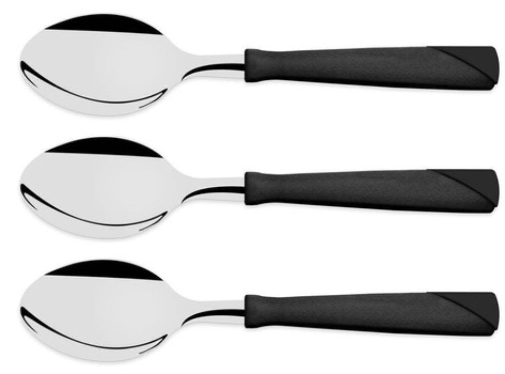 Cuchara De Mesa Tramontina New Kolor 3 Piezas Negro Acero
