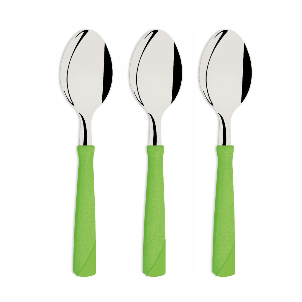 Cuchara De Mesa Tramontina New Kolor 3 Piezas Verde Acero