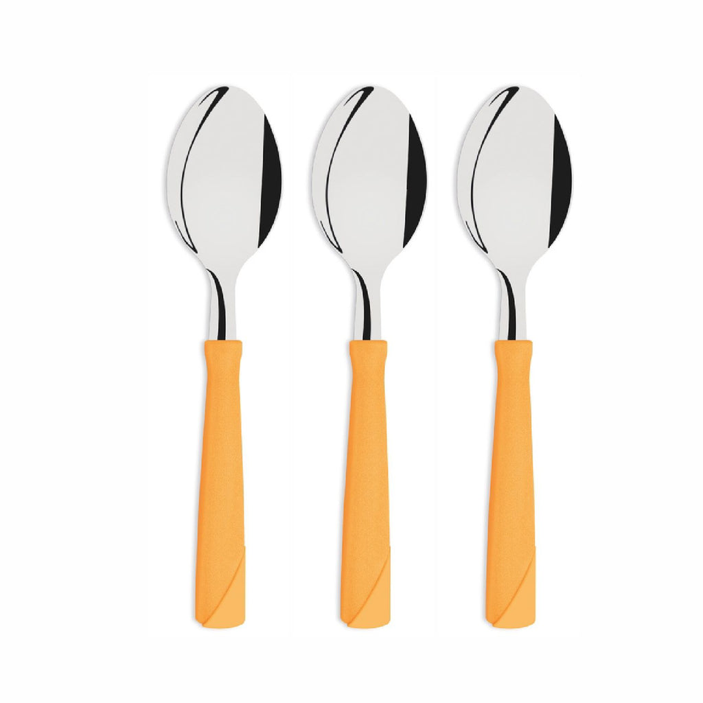 Cuchara De Mesa Tramontina New Kolor 3 Piezas Naranja Acero