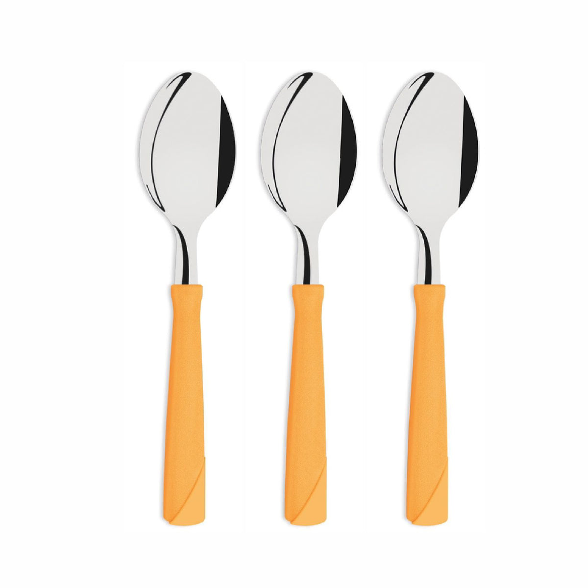 Cuchara De Mesa Tramontina New Kolor 3 Piezas Naranja Acero
