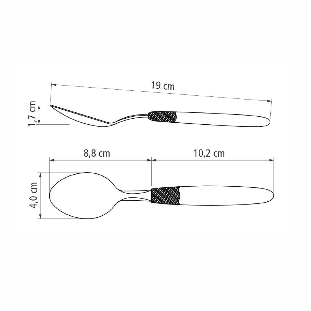 Cuchara De Mesa Tramontina Ipanema 6 Piezas Salmon Acero
