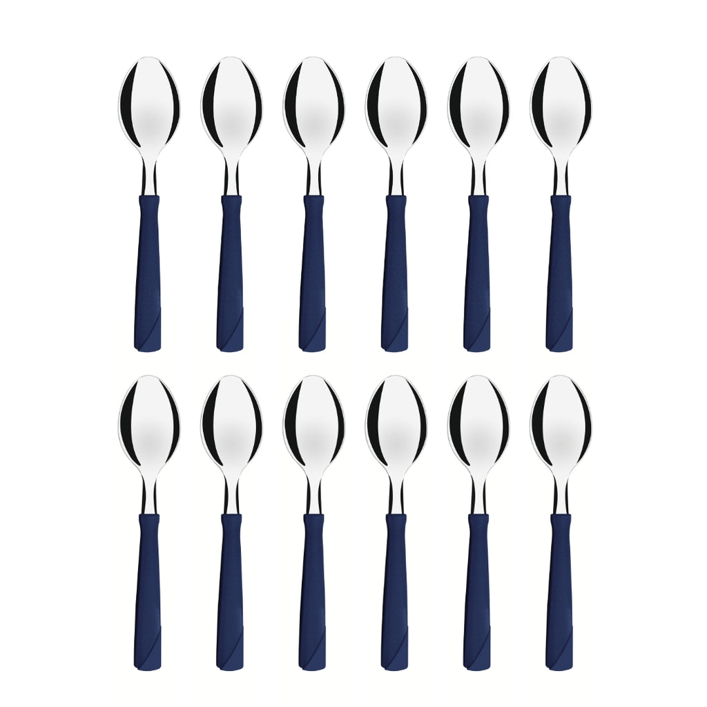 Cuchara De Mesa Tramontina New Kolor 12 Piezas Azul Acero