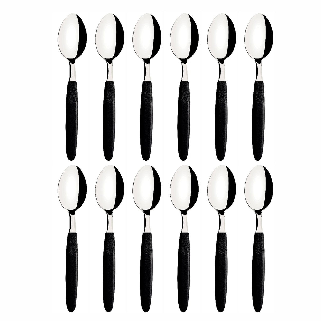 Cuchara De Mesa Tramontina Ipanema 12 Piezas Negro Acero