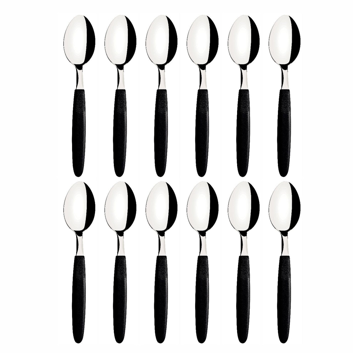 Cuchara De Mesa Tramontina Ipanema 12 Piezas Negro Acero