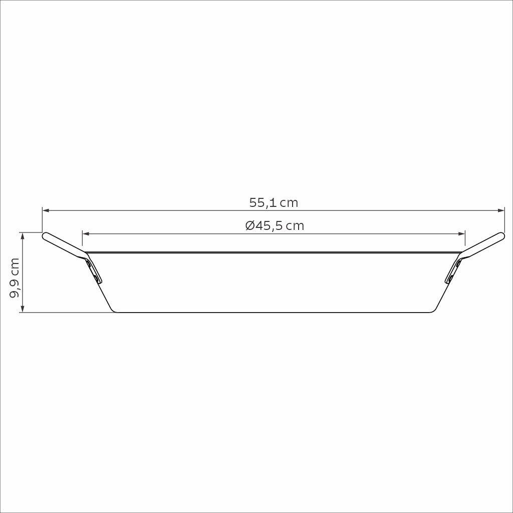 Paellera Tramontina Professional Antiadherente 45 cm 9.2L