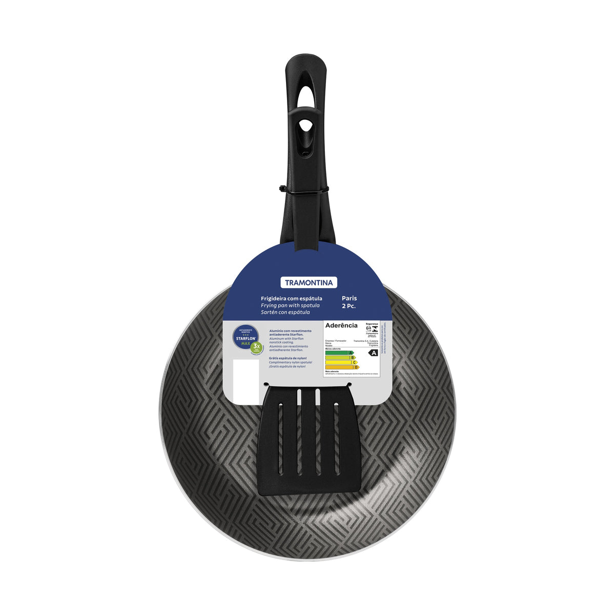 Sarten Tramontina Paris Antiadherente 20 cm 0.8L Negro