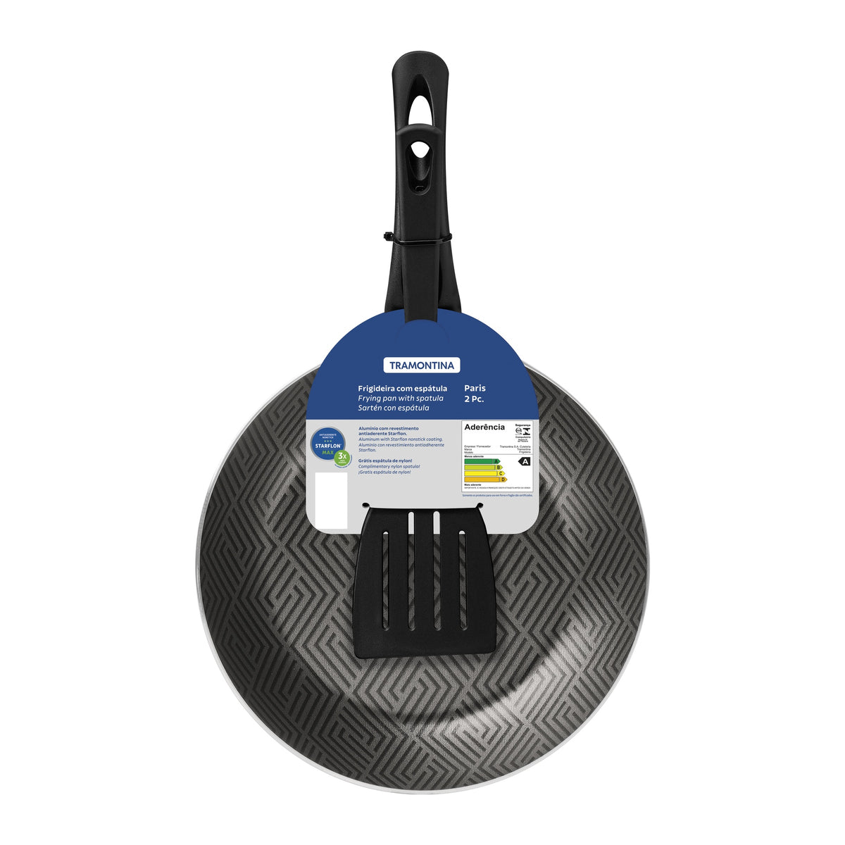 Sarten Tramontina Paris Antiadherente 24 cm 1.2L Negro