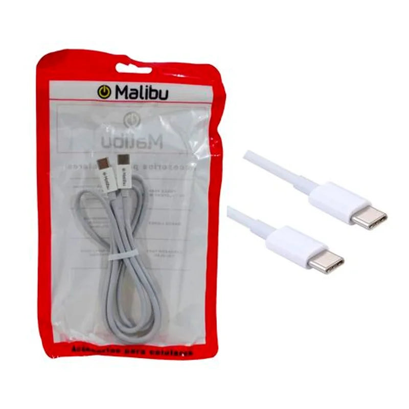 Cable De Datos Y Carga USB-C A USB-C 1 Metro Malibu
