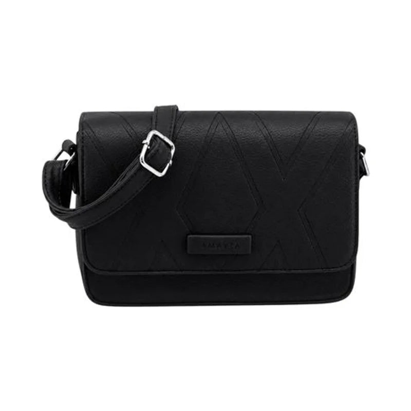 Cartera Bandolera PU Negra 22x15x8 cm Amayra - 67.8700088