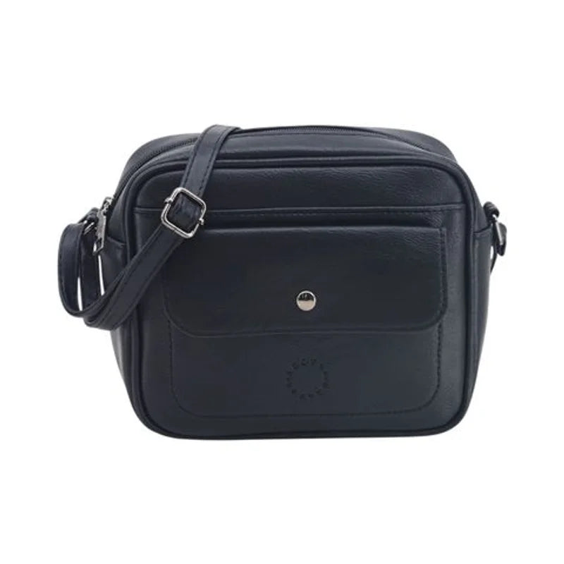 Cartera Bandolera PU Negra 21x19x9 cm Amayra - 67.5400061