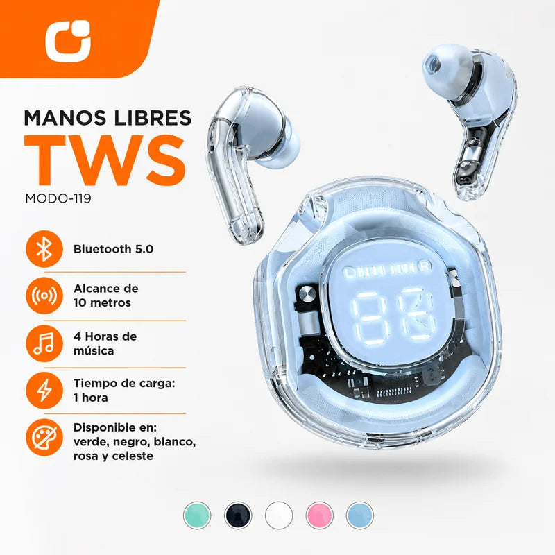 Manos Libres Modo-119 TWS – Blanco