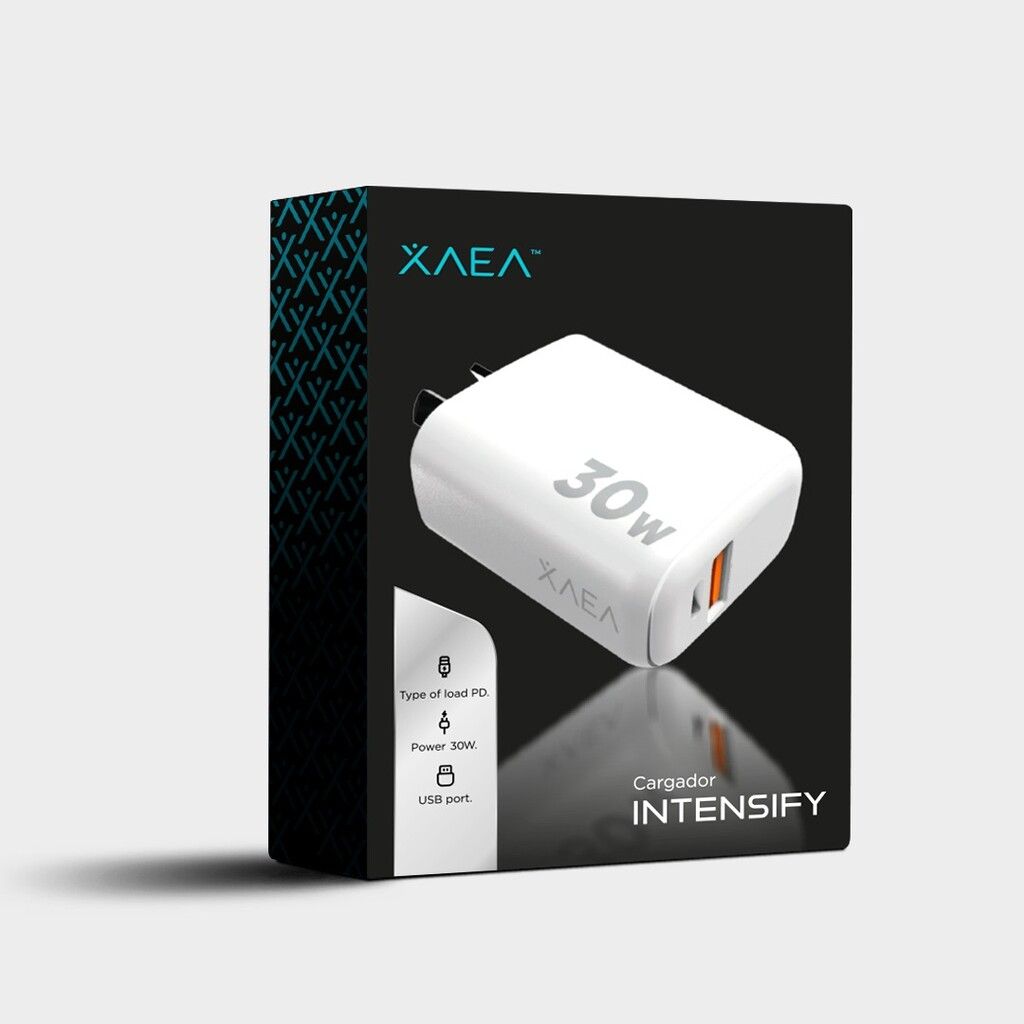 Adaptador Cargador 220V Modx-C015 Intensify – 1 USB + 1 Tipo C – Blanco