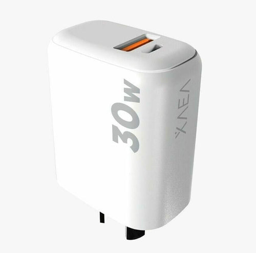Adaptador Cargador 220V Modx-C015 Intensify – 1 USB + 1 Tipo C – Blanco