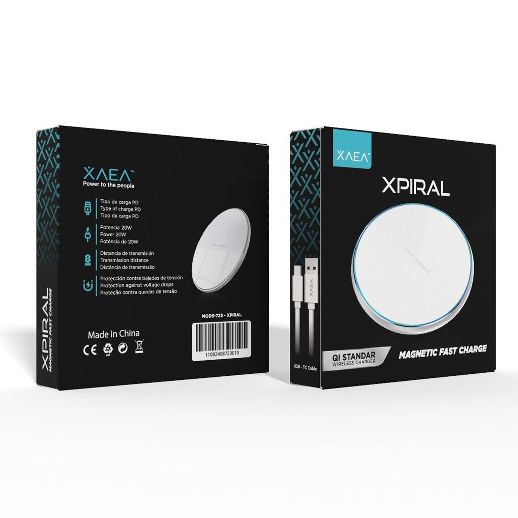 Cargador Inalámbrico Wireless Xaea Xpiral 20W