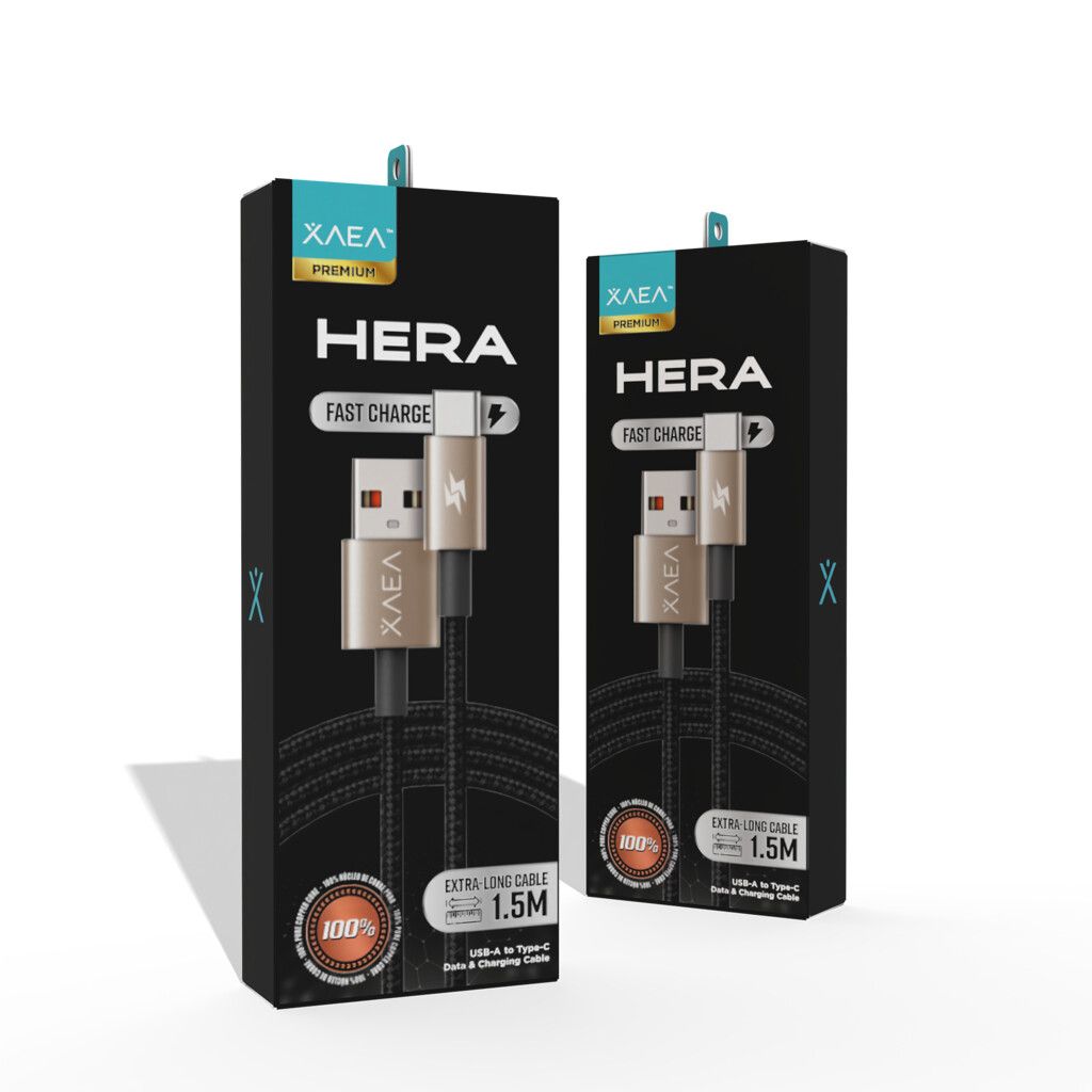 Cable HERA USB-A a USB-C / 3A  - Carga Rápida 1,5 m