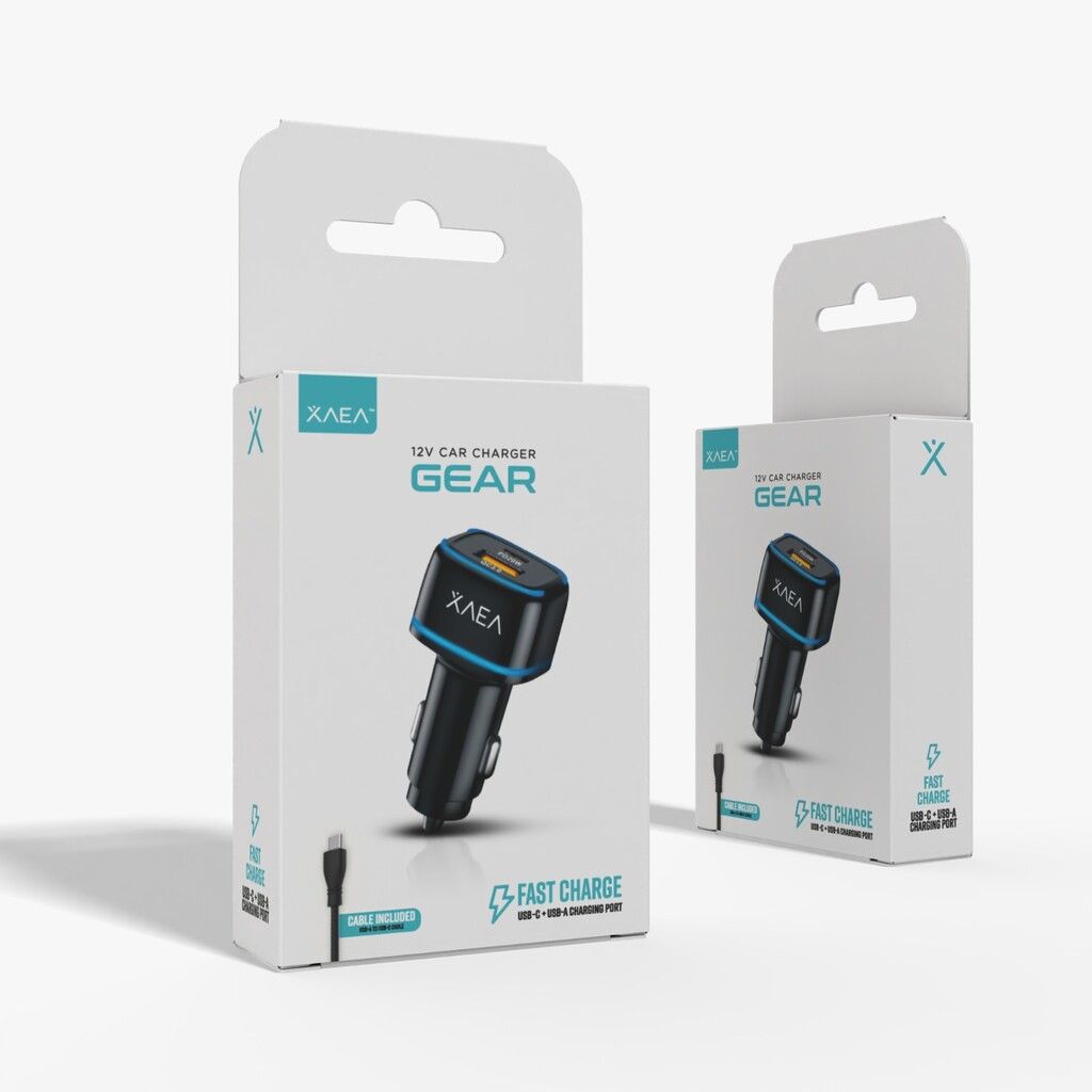 Cargador 12V 20W Carga Rapida USB-C + Cable Tipo C