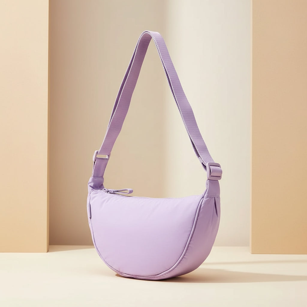 Cartera Bandolera Nylon Round Candy Lila 26x15x7 cm Skora - 41797