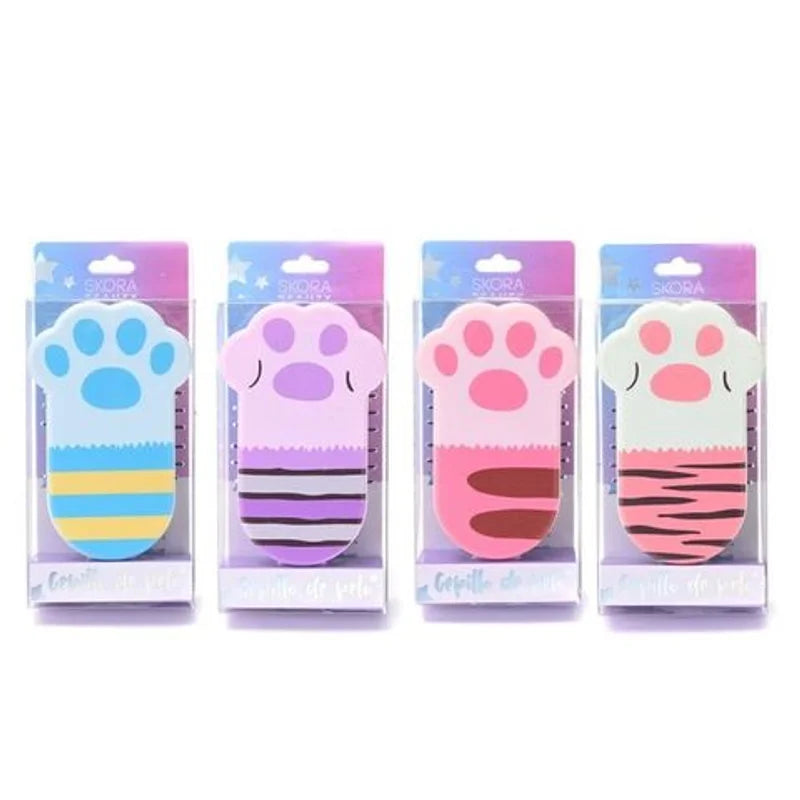 Cepillo Para El Pelo Huellas 11,5 Cm Colores Surtidos Skora