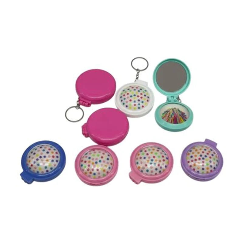 Espejo De Cartera Con Cepillo 6 Cm Colores Surtidos