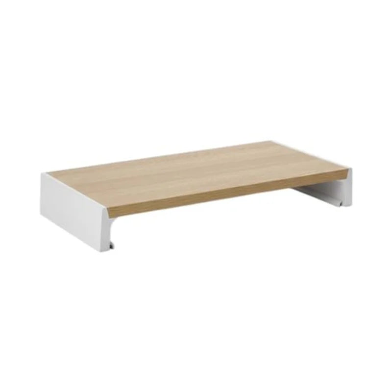 Base De Madera Para Elevar Monitor Madera/plastico Blanco 55x20 X 8 Cm