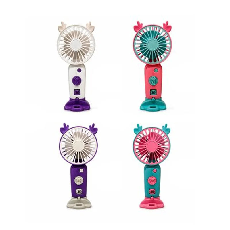 Ventilador De Mano Carga USB 21 X 9,5 Cm Colores Surtidos