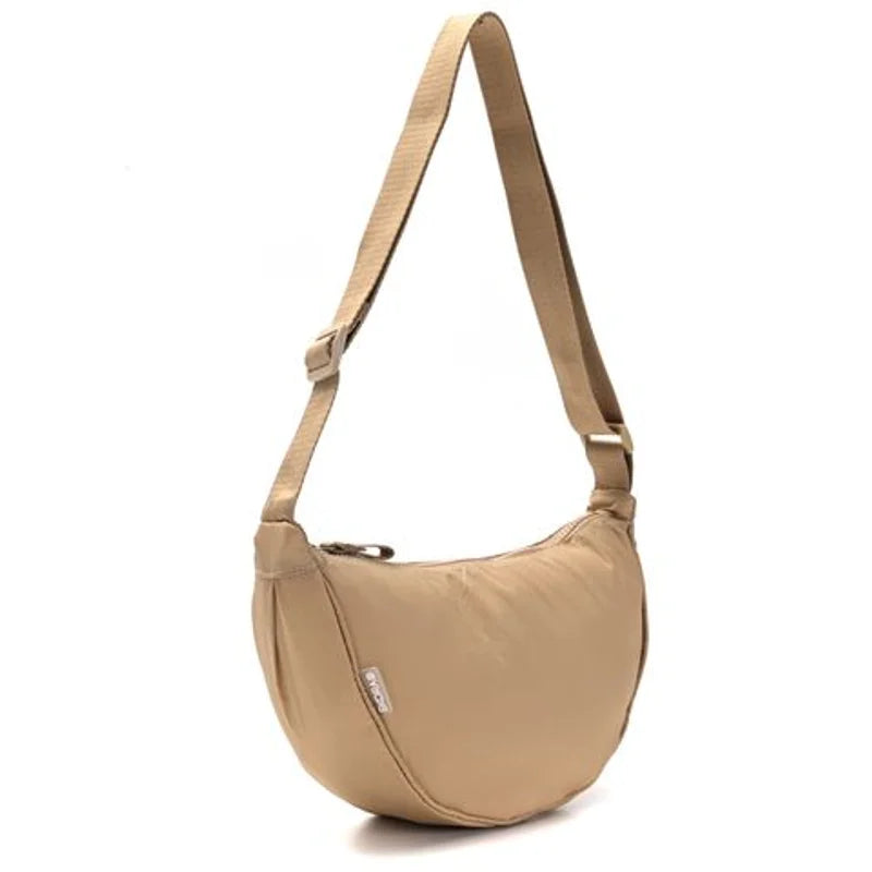 Cartera Bandolera Round ABC Beige 26x15x7 cm Skora - 41789