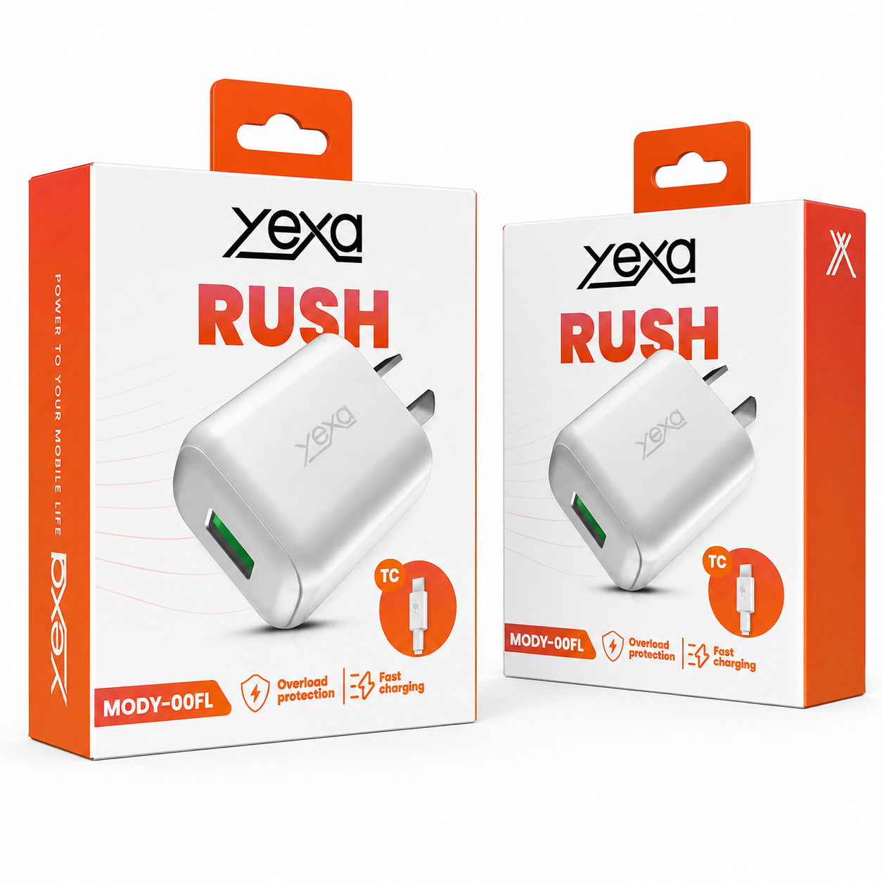 CARGADOR 1USB + CABLE TIPO C- YEXA