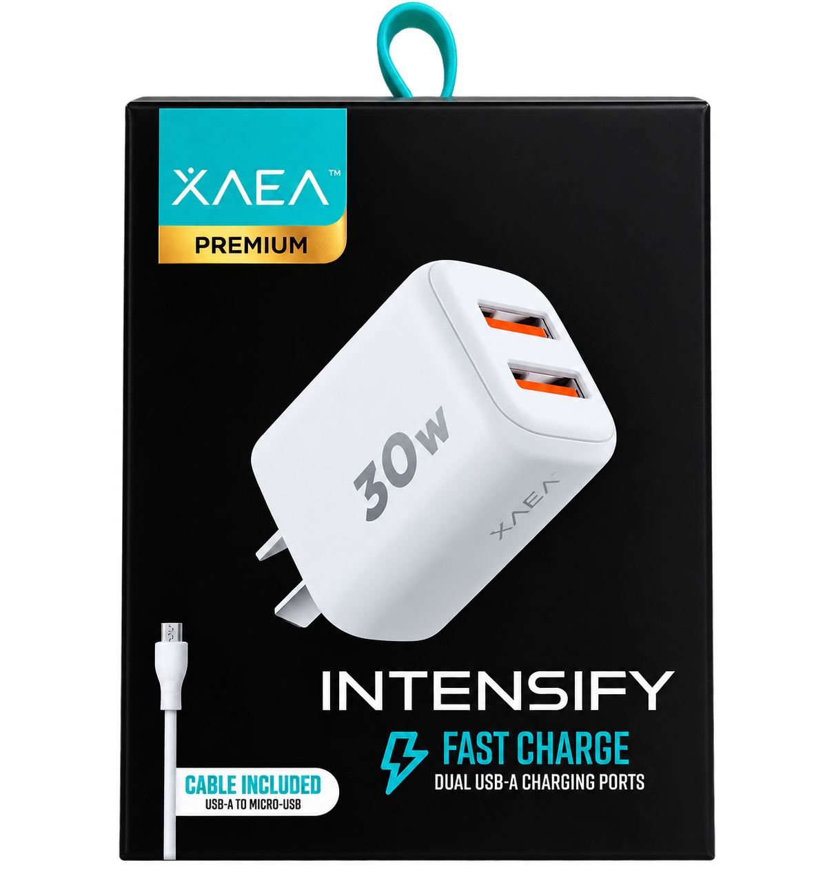 CARGADOR 220V MODO-A015 INTENSIFY - 2USB + CABLE V8 - XAEA